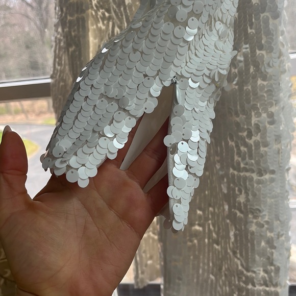 NWT Carolina Herrera Paillette Long Sleeve Shift Dress - Picture 4 of 7